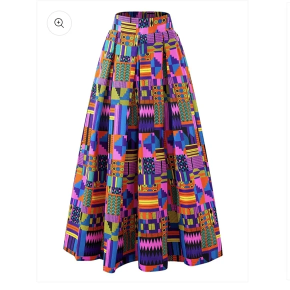 SHENBOLEN

African Ankara Dresses For Women ClothVibrant Multicolor A-Line Skirt - Picture 2 of 9
